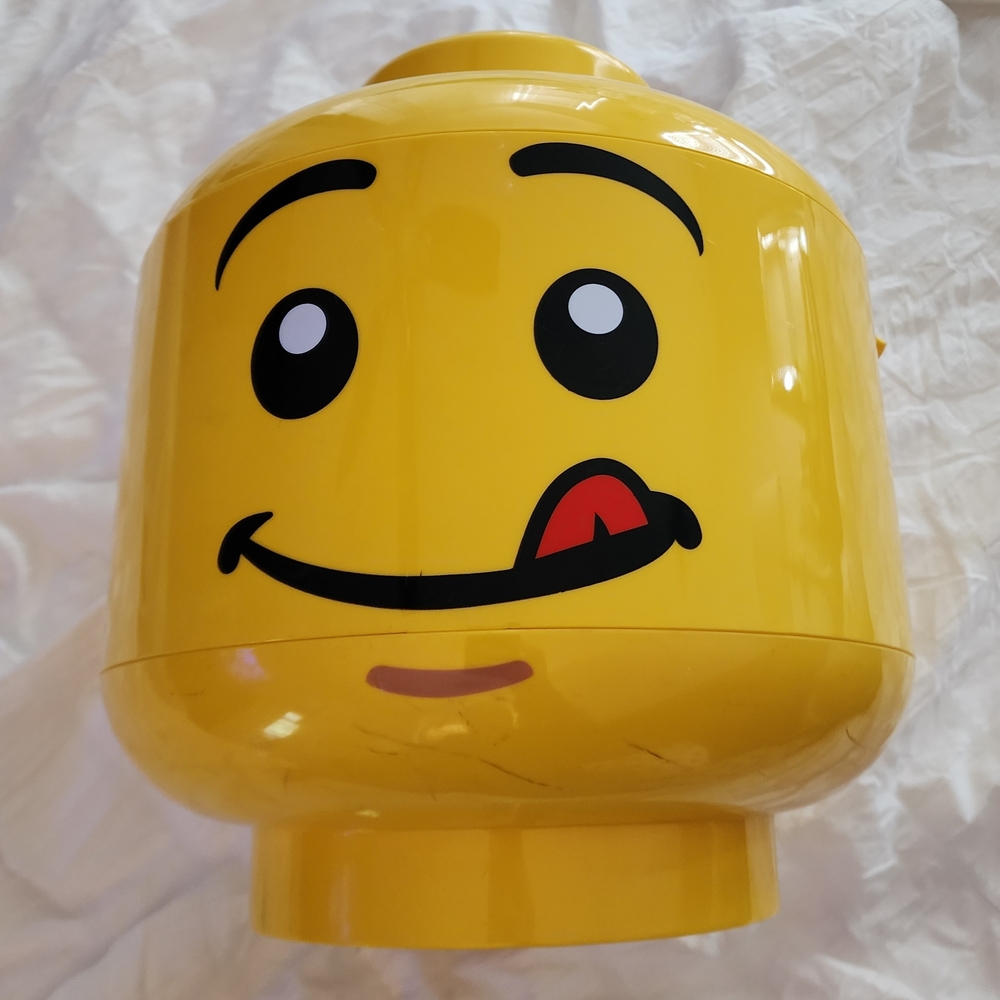 LEGO Yellow Smiling Face Storage Container